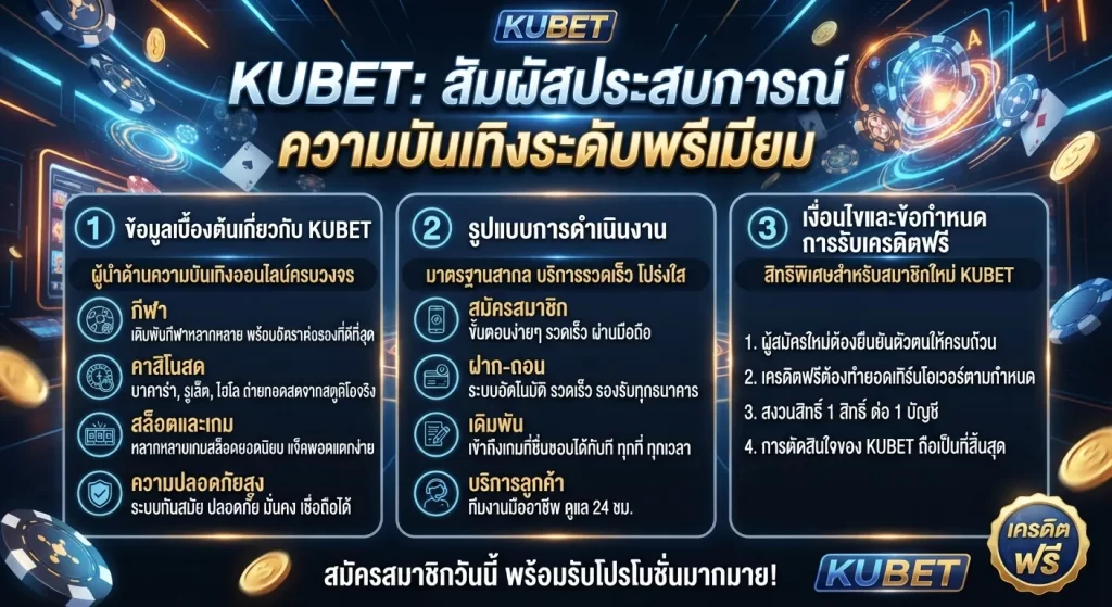 เงื่อนไขและข้อกำหนดในการรับ KUBET เครดิต ฟรี